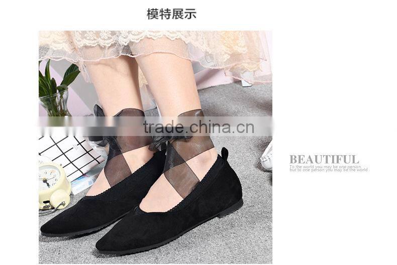 WS-15 Sexy Women Ladies Lace Cotton Anti Skid No Show Low Cut Footsies Boat Socks Bandage Ankle High Socks Mesh Fish Net socks