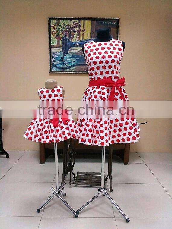 Mother Daughter Matching Dresses Girls Red Polk Dots Dress