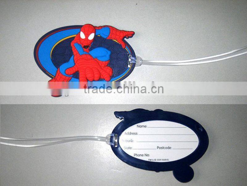 3D cartoon PVC luggage tag