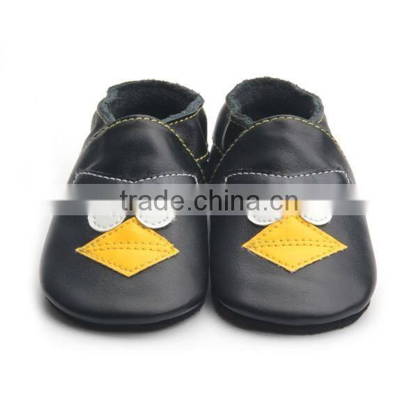 High quality bird pattern popular baby leather shoes soft sole
