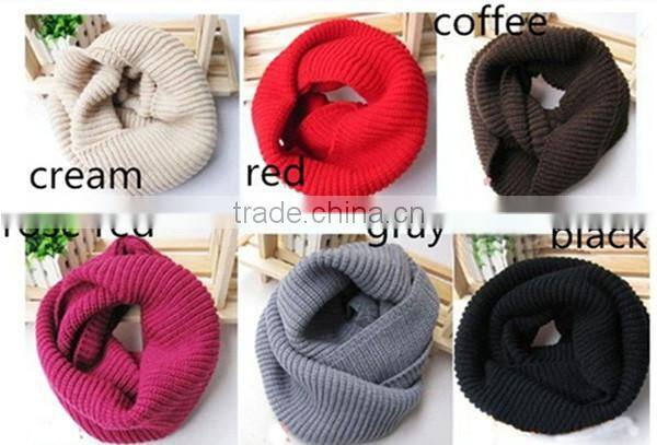 Simple and fashion high quality 7 color choice circle neckwear lovely magic scarf ladies scarves