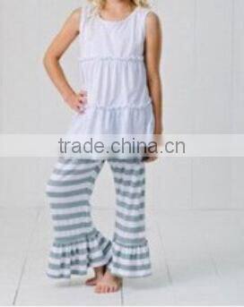 Giggle Moon Remake Outfit Boutique vintage Toddler Girls Wholesale Persnickety Kids stripe Easter Ruffle Summer Clothing Sets