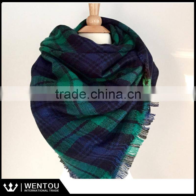 Wholesale Multi-Colored Plaid Oversized Blanket Scarf