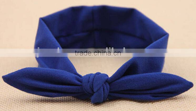 solid color bow style cotton kids headband, kids cotton fabric headband
