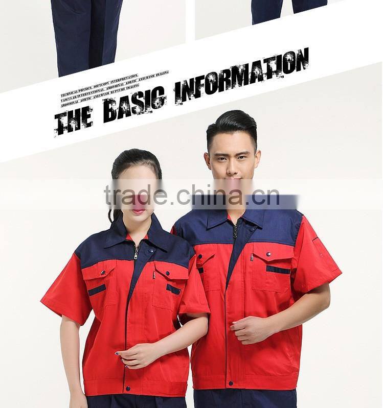 Summer short sleeves cotton workshop wear coat factory workerwear