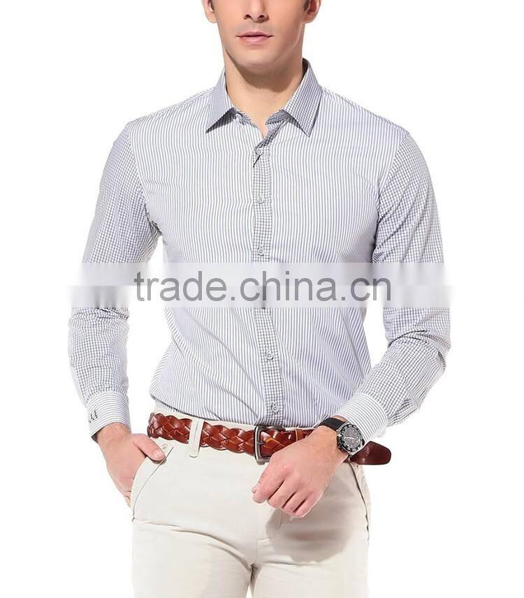 cotton vertical stripes fabric men's dress shirts