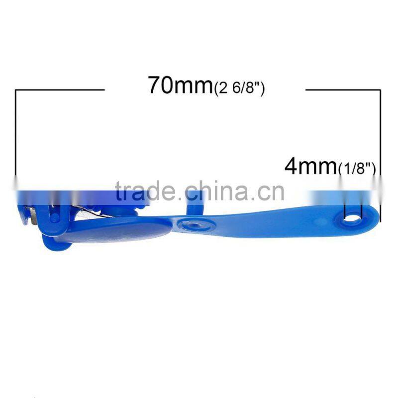 High Quality Office Supplies 100PCs Blue ID Card Badge Clip