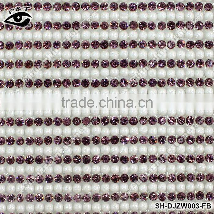 New design Hotfix rhinestone with pearl mesh iron on crystal pearl mesh for dress