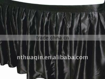 100% polyester wedding table skirting table linen with different styles polyester table cover