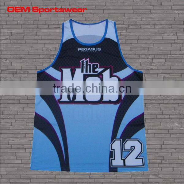 Custom full sublimation singlet vest in training cool design