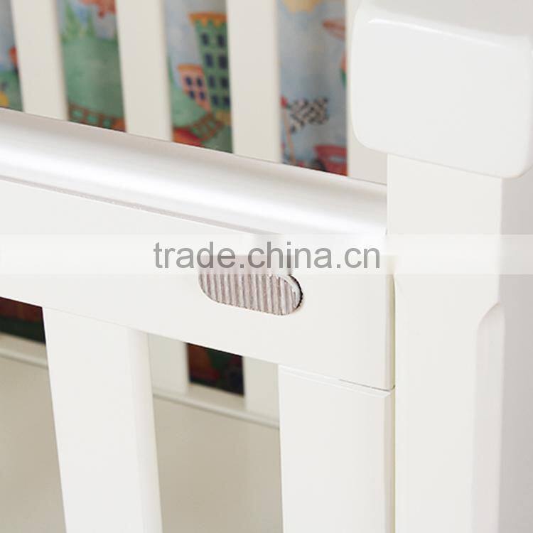 Solid New Zealand Pine multi-functional baby bed wood baby cot baby beds with drawers