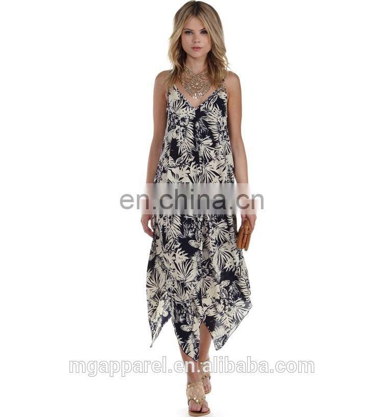 2015 new design maxi dresses sexy long casual dress V neck print maxi dress wholesale