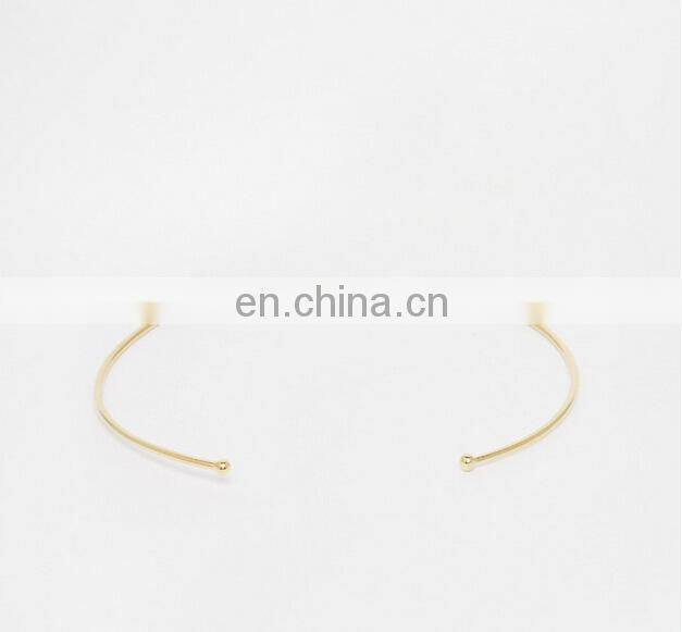 Gold Silver Simple Bangle Open Cuff Women Stretch Bangle Bracelet