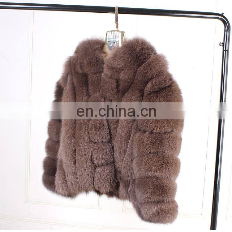 New Design Ladies Winter Fox Fur Coat Fashion Beautiful Wholesale Custom Fox Fur Transformer Coat