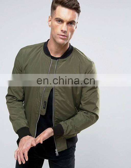 2017 Wholesale New Design Bomber Jacket with Koi Carp Back Embroidery