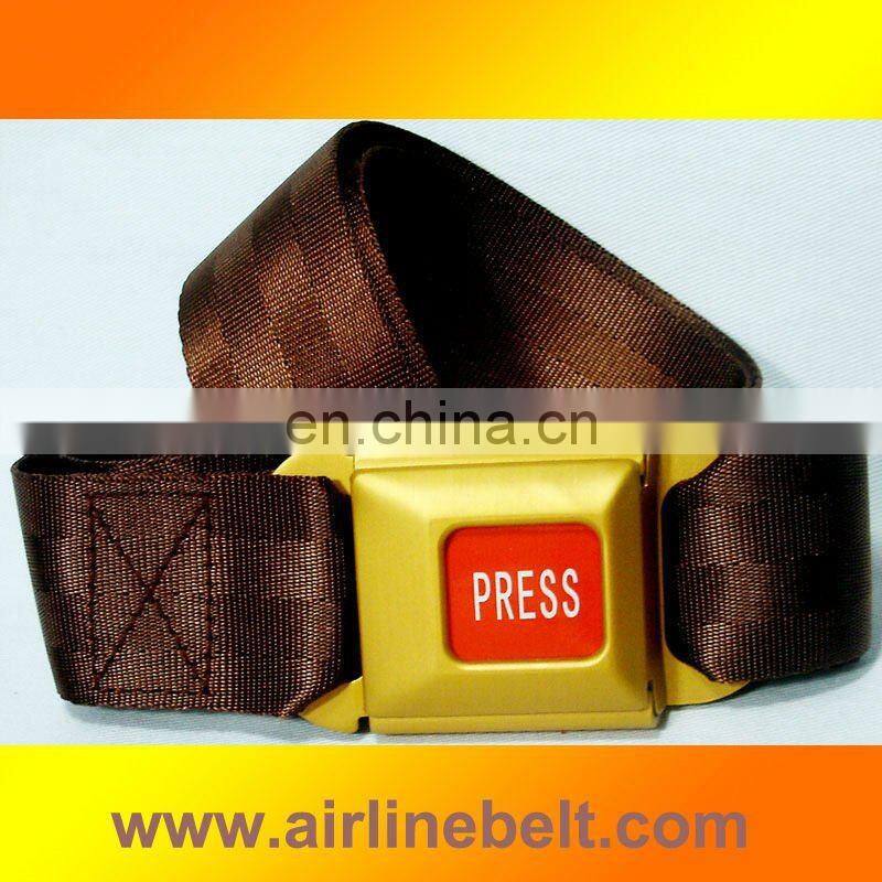 Famous car seatbelt style brown man belt
