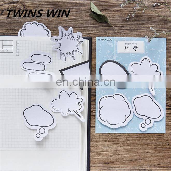 Colombia Most popular school stationery supplies promotion top quality shapes kraft paper colorful sticky notes book in stock