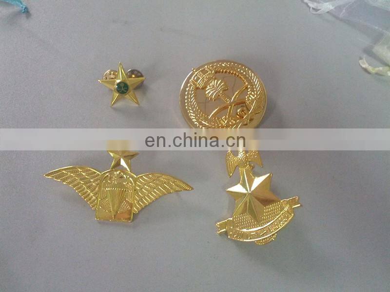 custom enamel metal wing lapel pin badge/ military badge