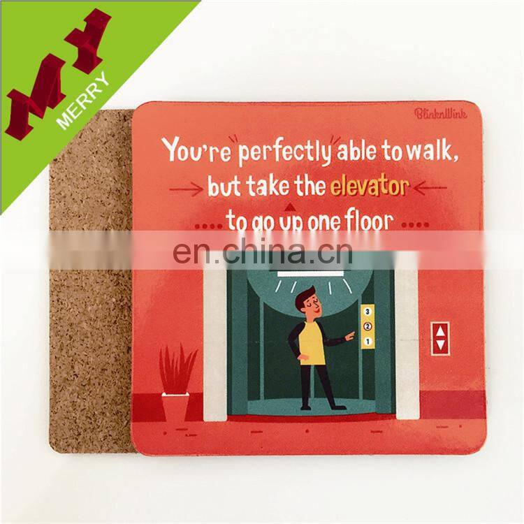 Guangzhou manufacturer wood coaster / cork coaster