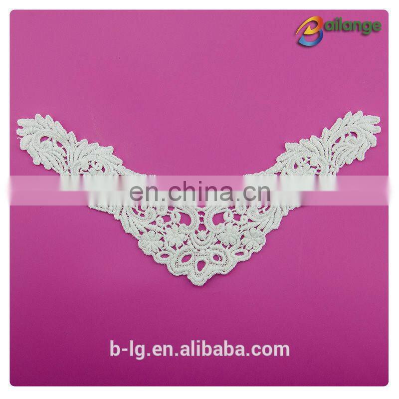 Bailange beautiful design white color 100% cotton stylish neck design wholesale