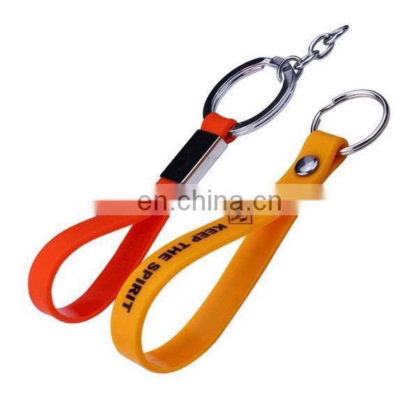 cute nice promotional car shape silicone keyring with logo keychains