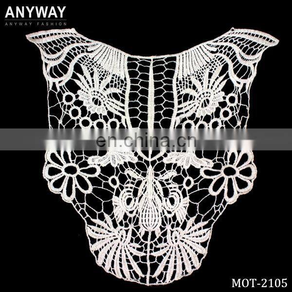 New design Large neckline patch Floral cotton Crochet Necklace Collar Applique for Crafts