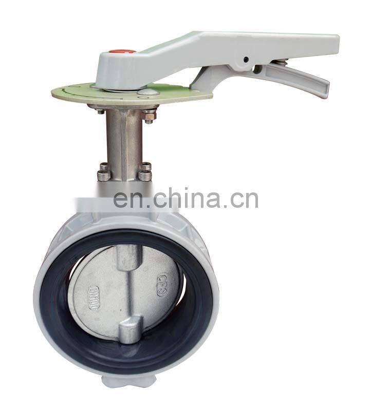 2 inch aluminium manual handles wafer butterfly valve