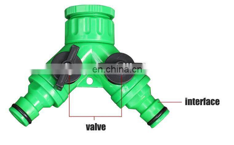 Three-way ball valve Water pipe quick connection Quick joint Garden joint Plastic three-fork quick-connect garden irrigation