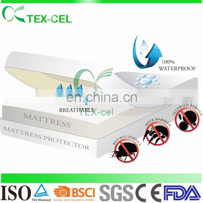 No Allergy Waterproof Mattress pad ,Breathable ultra Cover Protects Against Dust Mites