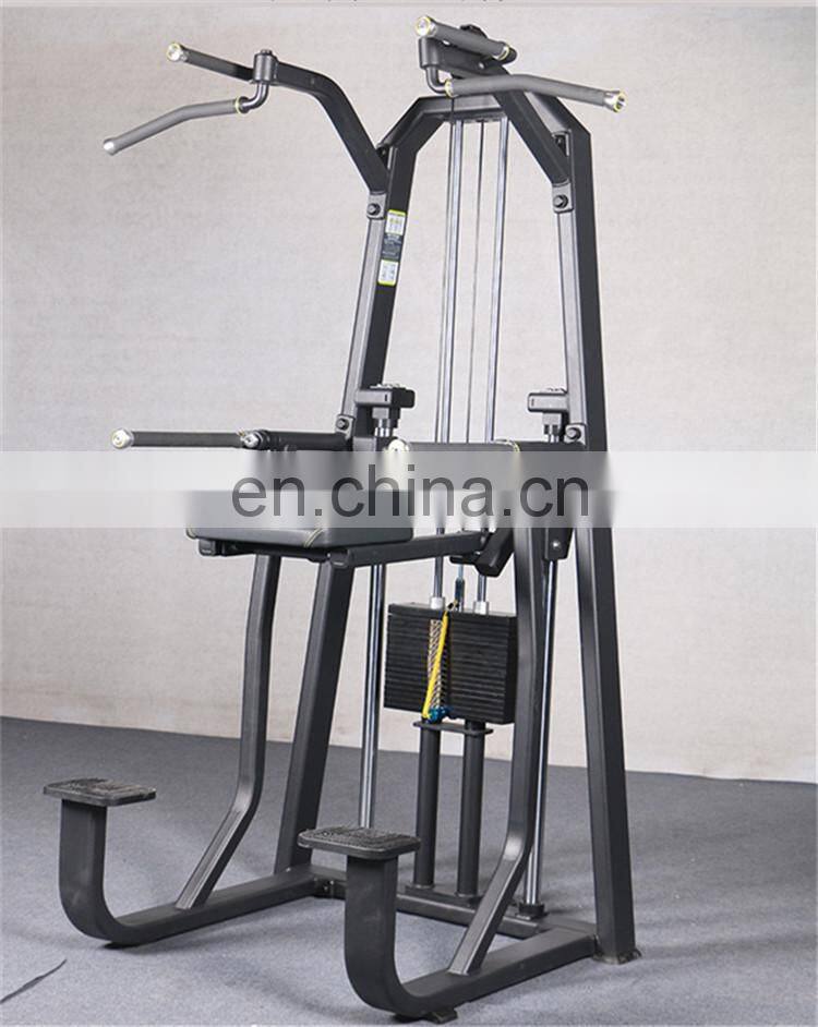 Gym high-end commercial fitness equipment assisted chin dip machine/gym chin up and dip station pull up station