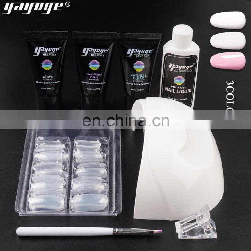 18W Lamp Nail Polish Kit Poly Gel Set For Kids