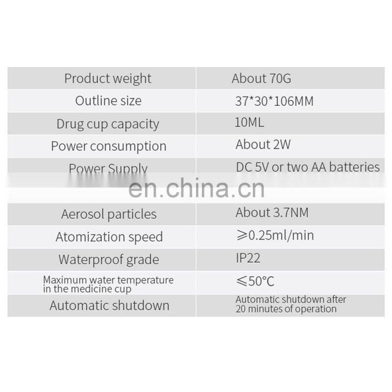 Home Inhaler Nebulizer Low Decibel Ultrasound Atomizer Handheld Adult&Kid Portable Micro Mesh Atomizer High Low 2Gear Humidifier