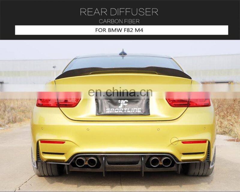 For BMW F82 M4 carbon rear diffuser rear Lip F80 M3 2014-2019