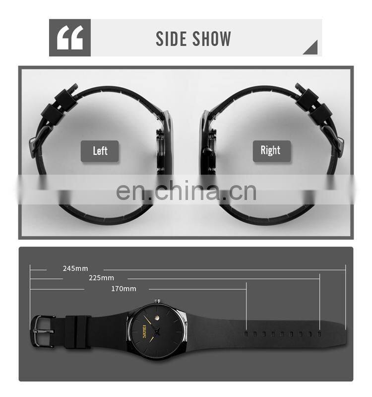 2019 Hot products Skmei men watches 1509 minimalist watch PU band fashion quartz wristwatches Japan movt reloj para hombre