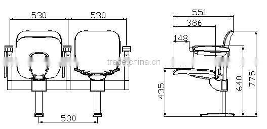 school furniture classroom desk and chair TC-930B-L