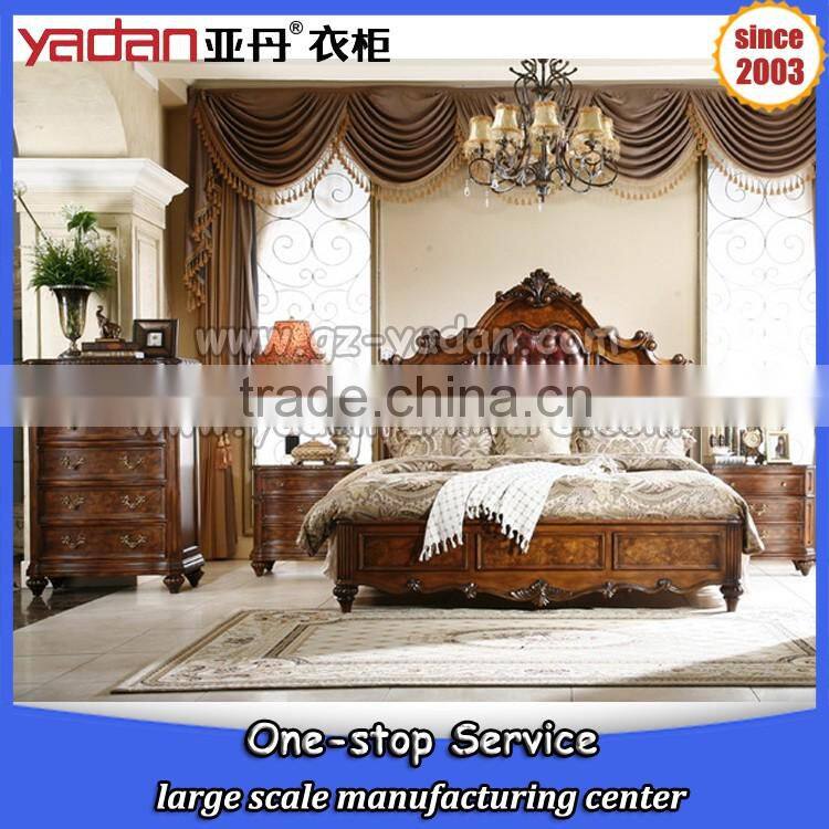 modern bedroom furniture custom made luxury pu solid wood bed