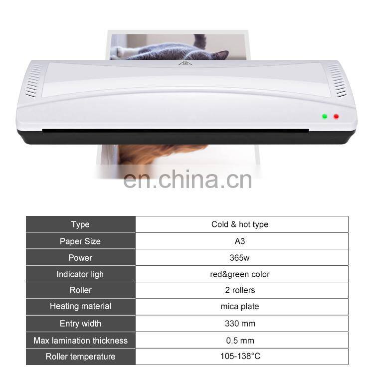 New Design Paper Pouch Lamin A3 A4 Para Plastificar Sheet Hot & Cold Desktop Automatic Laminating Machine