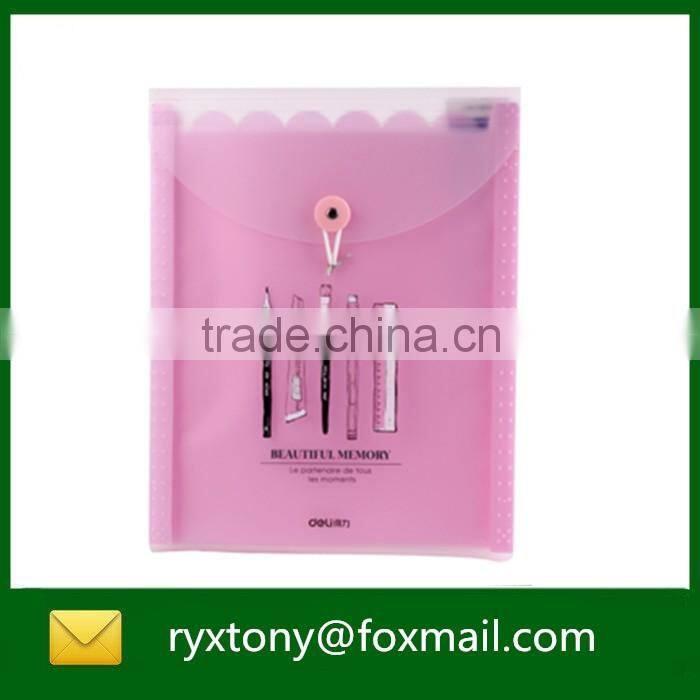 PVC string plastic bag document wallet