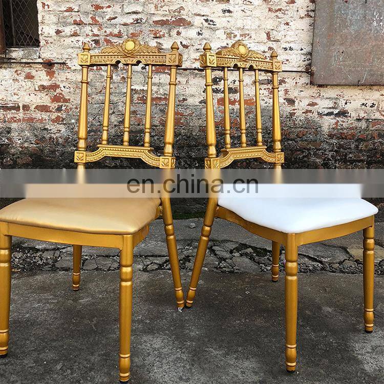 Good quality event decoration aluminium phoenix gold chairs