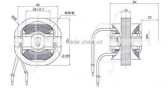 AC Shaded Pole Motor, Widely Used in Fan-heater and Exhaust Fan for Household Appliances