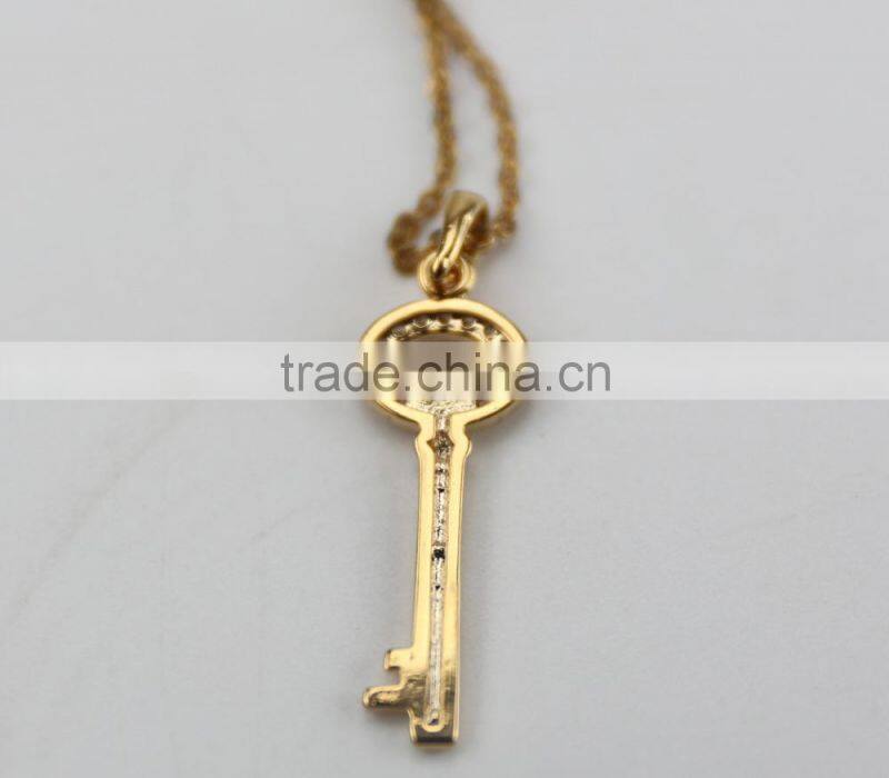 Christmas key pendant necklace