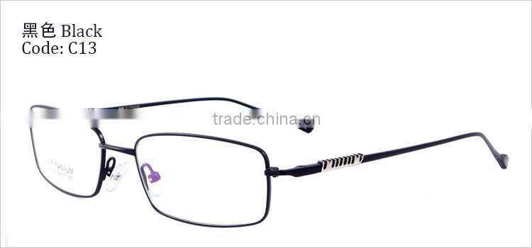 Full-rim half titanium 2012 latest design spectacle eyewear frames made in china for wholesale
