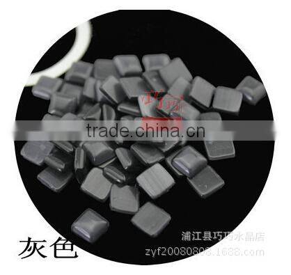 Flatback square shape material Cat's Eye Stone at Best Factory Price #mixed color wholesale 4/6/8mm