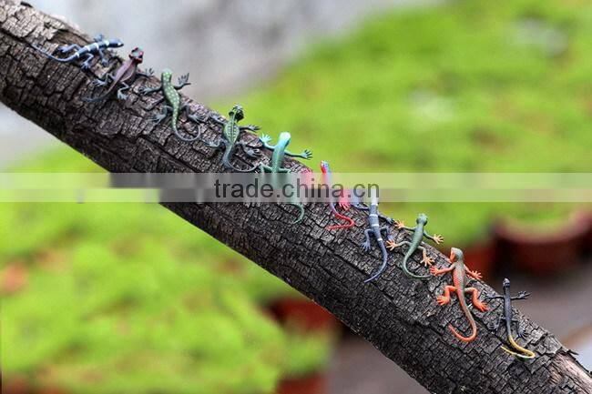 2016 DIY plastic gecko wall decor for Micro Landscape