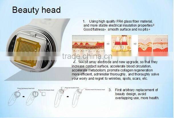 Hand held rf fractional micro needle