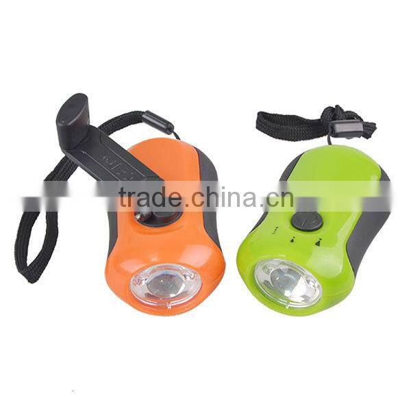 Wholesales Coloful Hand Crank Generator Flashlight