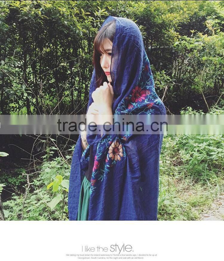 Wholesale Flower Embroidery Women Ladies Fashion Exquisite Hijab