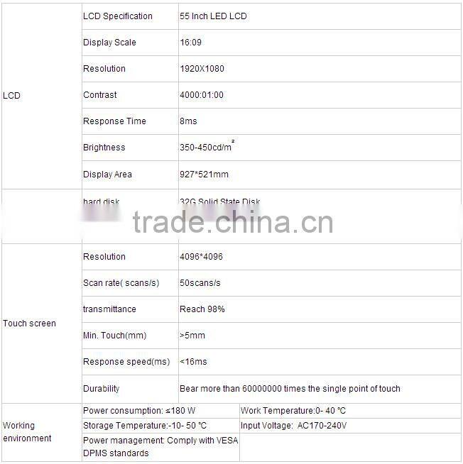 touch screen all in one computer kiosk for shopping centre