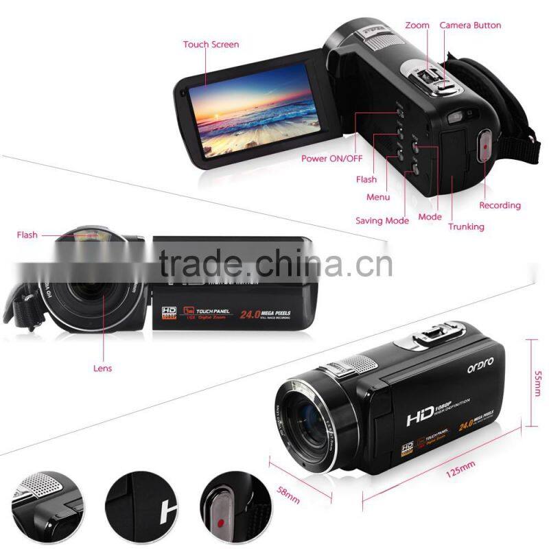 24Mp Brand New Excellent Gift 5MP Sensor Digital Video Camcorder 3" Touch Screen Multi Languages