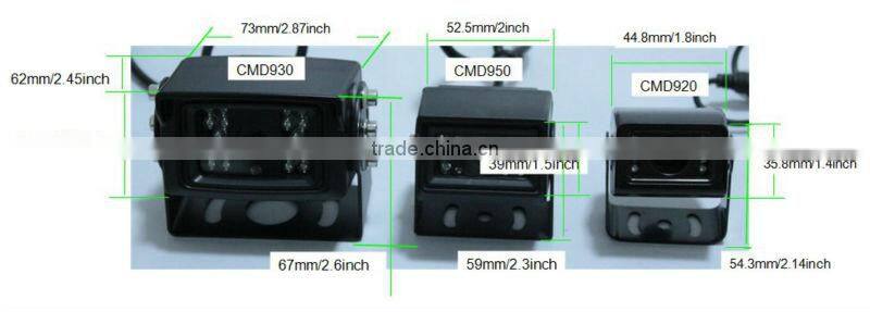 CMD-900 Sony CCD truck reverse camera 24V with night vision and waterproof with 18 led, with MIC optional